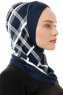 Ekose Cross - Hijab Al Amira One-Piece Azul Marino
