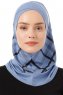 Ekose Cross - Hijab Al Amira One-Piece Índigo