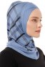 Ekose Cross - Hijab Al Amira One-Piece Índigo