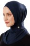 Ceren - Hijab Práctico Viscosa Azul Marino