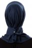 Ceren - Hijab Práctico Viscosa Azul Marino