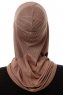 Wind Plain - Hijab Al Amira One-Piece Taupe Oscuro