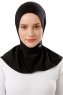 Sportif Plain - Hijab Práctico Viscosa Negro & Gris Claro