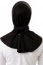 Sportif Plain - Hijab Práctico Viscosa Negro & Gris Claro