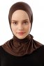 Sportif Plain - Hijab Práctico Viscosa Marrón