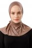 Sportif Plain - Hijab Práctico Viscosa Taupe Oscuro