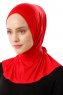 Sportif Plain - Hijab Práctico Viscosa Rojo