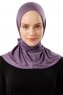 Sportif Plain - Hijab Práctico Viscosa Morado Oscuro