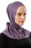 Sportif Plain - Hijab Práctico Viscosa Morado Oscuro