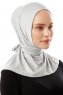 Sportif Plain - Hijab Práctico Viscosa Gris Claro