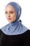 Sportif Plain - Hijab Práctico Viscosa Índigo