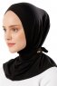 Sportif Cross - Hijab Práctico Viscosa Negro & Gold