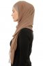 Alara Plain - Hijab Chiffon One Piece Taupe Oscuro