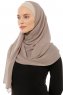 Alara Plain - Hijab Chiffon One Piece Taupe Claro