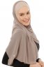 Alara Plain - Hijab Chiffon One Piece Taupe Claro