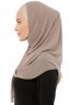 Alara Plain - Hijab Chiffon One Piece Taupe Claro