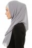 Alara Plain - Hijab Chiffon One Piece Gris Oscuro