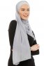 Alara Plain - Hijab Chiffon One Piece Gris Claro