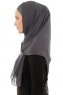 Alara Plain - Hijab Chiffon One Piece Antracita