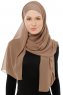 Alara Cross - Hijab Chiffon One Piece Taupe Oscuro