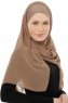 Alara Cross - Hijab Chiffon One Piece Taupe Oscuro
