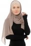 Alara Cross - Hijab Chiffon One Piece Taupe Claro