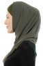 Alara Cross - Hijab Chiffon One Piece Caqui