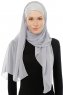 Alara Cross - Hijab Chiffon One Piece Gris Claro