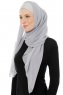 Alara Cross - Hijab Chiffon One Piece Gris Claro