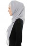 Alara Cross - Hijab Chiffon One Piece Gris Claro