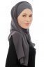Alara Cross - Hijab Chiffon One Piece Antracita