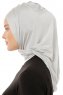 Isra Plain - Hijab One-Piece Viscosa Gris Claro
