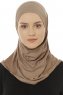 Hanfendy Plain Logo - Hijab One-Piece Taupe Oscuro