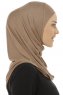 Hanfendy Plain Logo - Hijab One-Piece Taupe Oscuro