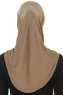 Hanfendy Plain Logo - Hijab One-Piece Taupe Oscuro