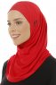 Hanfendy Plain Logo - Hijab One-Piece Rojo