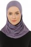 Hanfendy Plain Logo - Hijab One-Piece Morado Oscuro