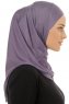 Hanfendy Plain Logo - Hijab One-Piece Morado Oscuro