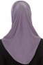 Hanfendy Plain Logo - Hijab One-Piece Morado Oscuro