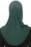 Hanfendy Plain Logo - Hijab One-Piece Verde Oscuro