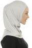 Hanfendy Plain Logo - Hijab One-Piece Gris Claro