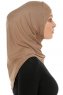 Hanfendy Cross Logo - Hijab One-Piece Taupe Oscuro