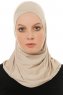 Hanfendy Cross Logo - Hijab One-Piece Taupe Claro