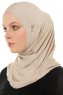 Hanfendy Cross Logo - Hijab One-Piece Taupe Claro