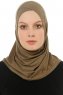 Hanfendy Cross Logo - Hijab One-Piece Caqui