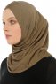Hanfendy Cross Logo - Hijab One-Piece Caqui