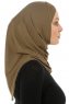 Hanfendy Cross Logo - Hijab One-Piece Caqui