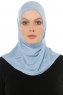 Hanfendy Cross Logo - Hijab One-Piece Azul Claro