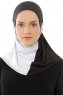 Esin - Hijab One-Piece Negro & Blanco & Gris Claro