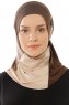 Esin - Hijab One-Piece Marrón & Taupe Claro & Taupe Oscuro